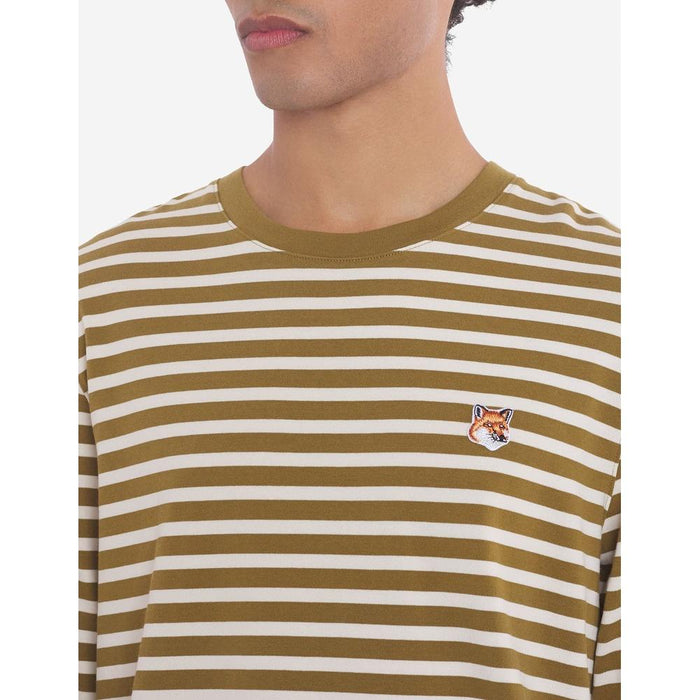 Maison Kitsune Fox Head Stripe Men’s Long Sleeve T-Shirt