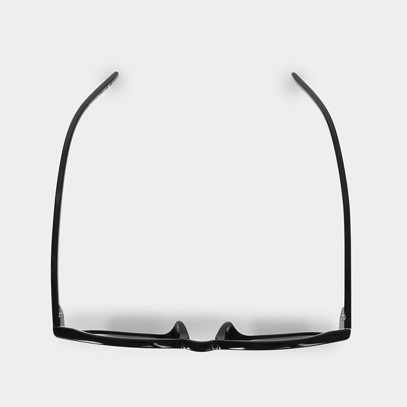 Saint Laurent Black Acetate Asian Fit Square Sunglasses 53mm