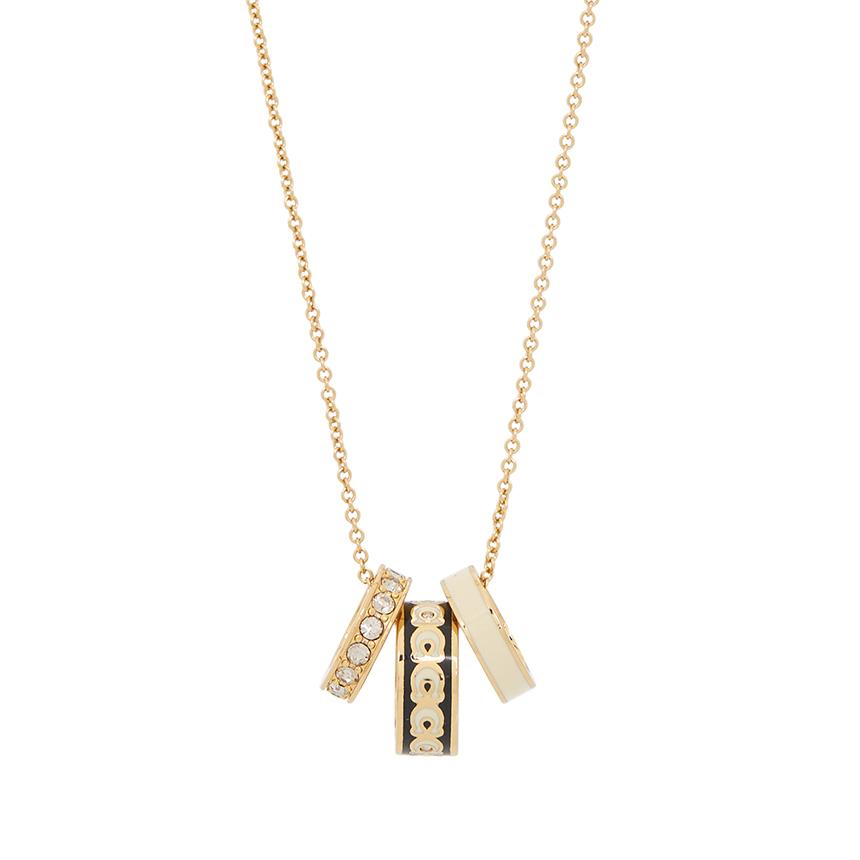 Coach Signature Rondel Women's Pendant Necklace 408103 GLD 004