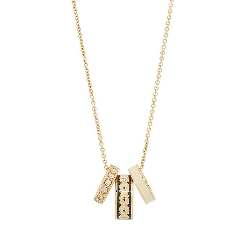 Coach Signature Rondel Women's Pendant Necklace 408103 GLD 004