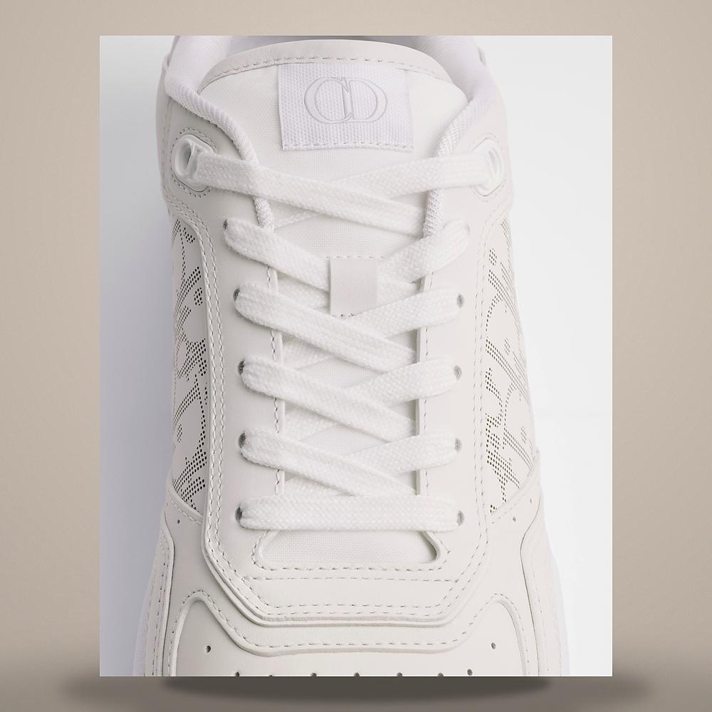 DIOR White Calfskin Oblique Galaxy Leather B27 Uptown Low-Top Sneakers