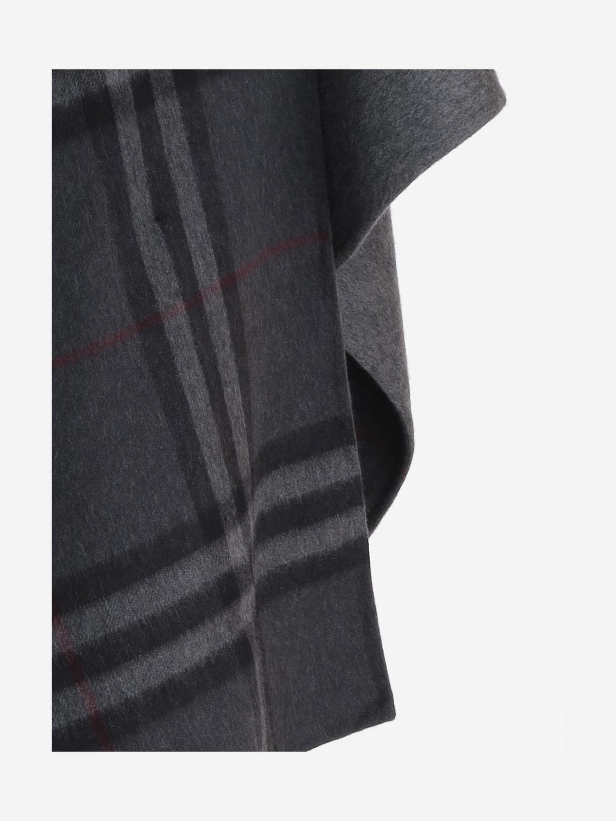 BURBERRY Charcoal Wool Cape Coat
