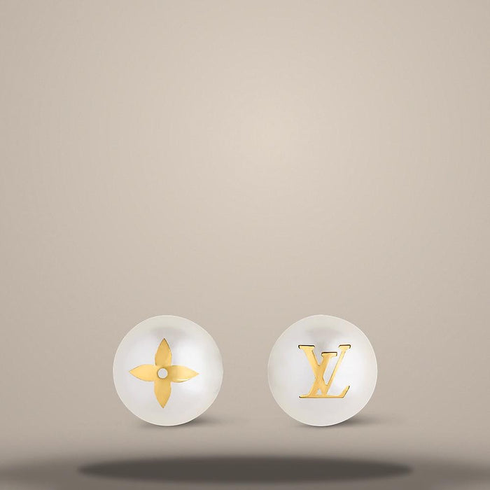 Louis Vuitton My Mix Pearl Earrings Gold-Tone Metal M5149L