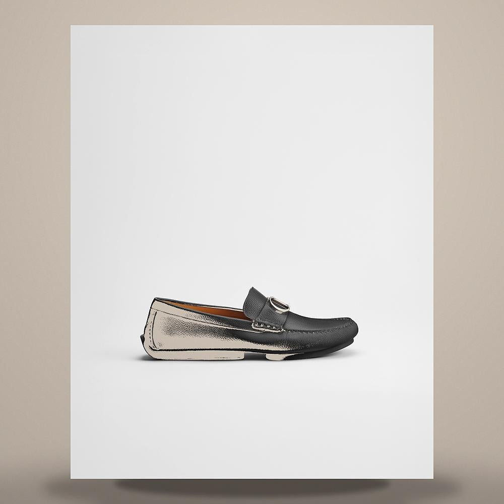 DIOR Black Grained Calfskin Loafers 3LO192YJK H900
