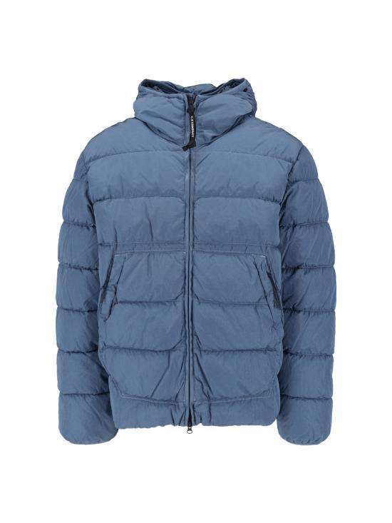 CP Company Orion Blue Leather Jacket for Men