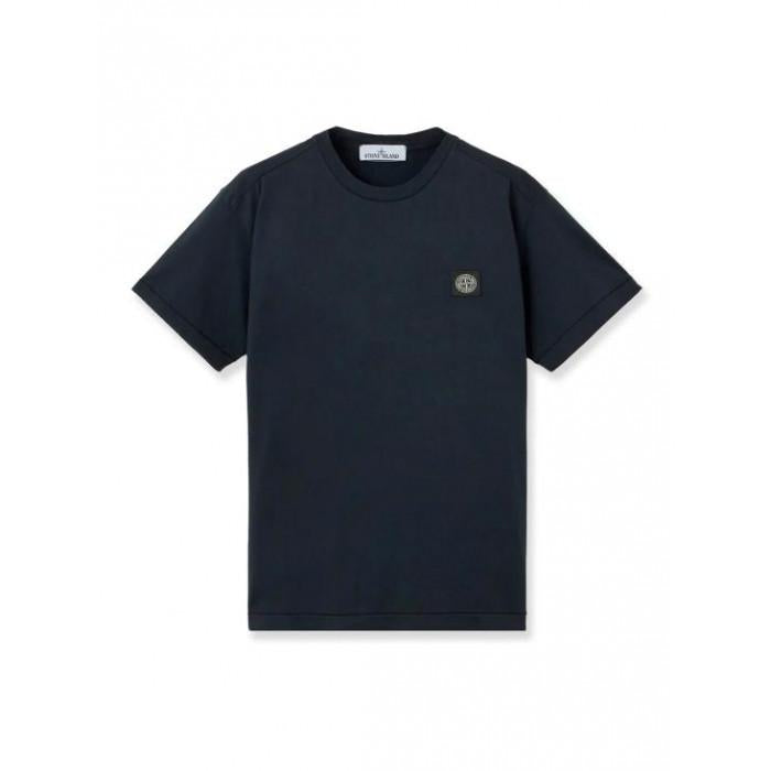 STONE ISLAND Cotton Jersey Short Sleeve T-Shirt Black Men