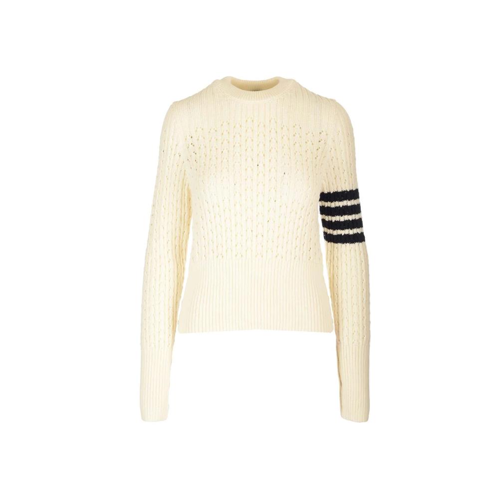 THOM BROWNE Diagonal Armband Cable Wool Round Neck Sweater Wom FKA445A Y1024 100