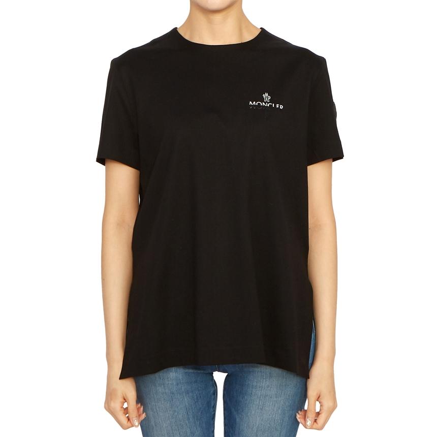Moncler Women’s Short Sleeve T-Shirt Black Cotton
