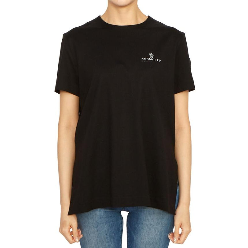 Moncler Women’s Short Sleeve T-Shirt Black Cotton