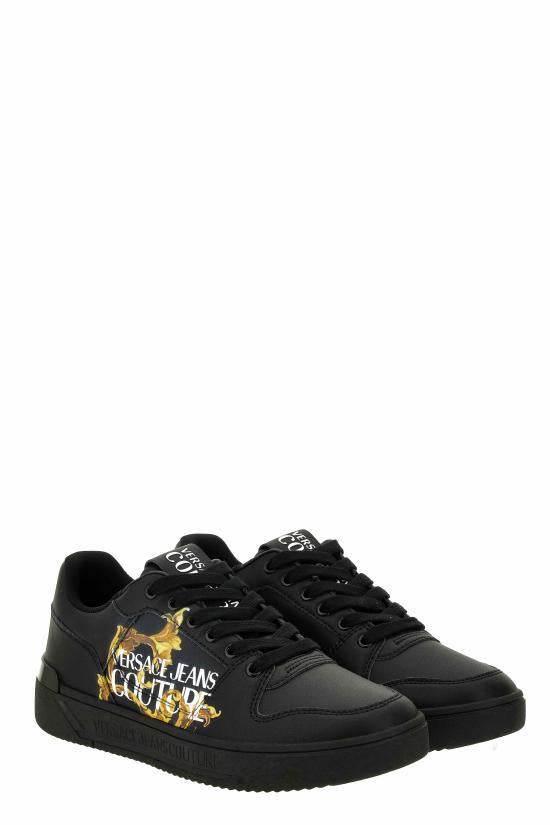 Versace Outline Barocco Brooklyn Low-Top Sneakers 79YA3SJ5 ZPB42 G89