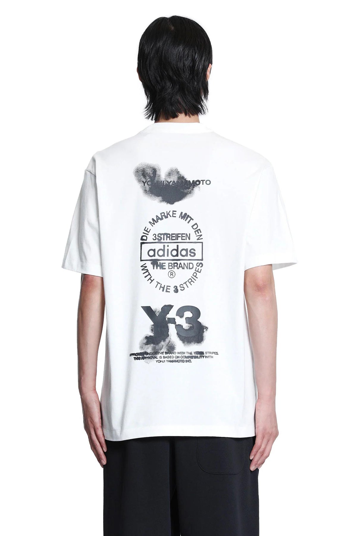 Y-3 Core White Graphic Short Sleeve T-Shirt