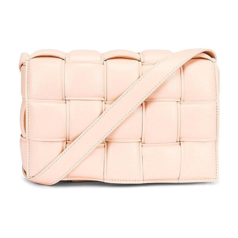 Bottega Veneta Maxi Intrecciato Leather Crossbody Bag Pink