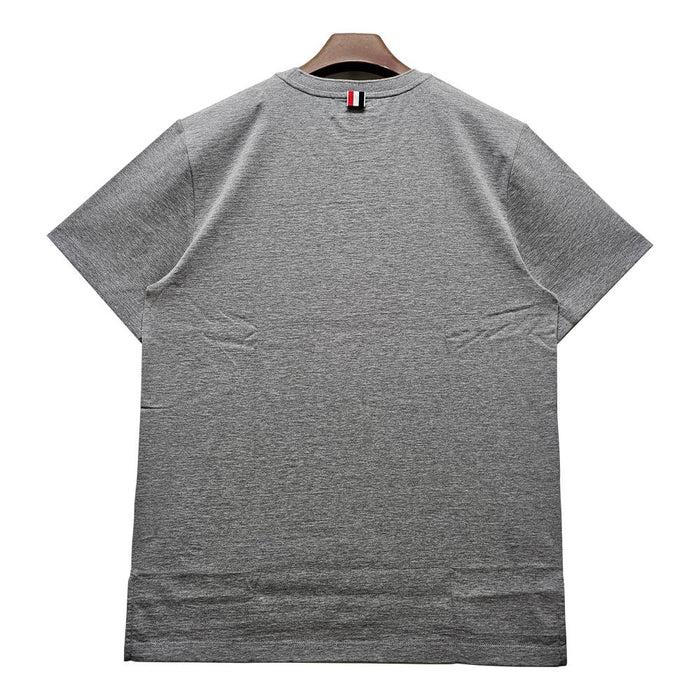 THOM BROWNE Side Slit Relaxed Fit Short Sleeve T-Shirt Gray