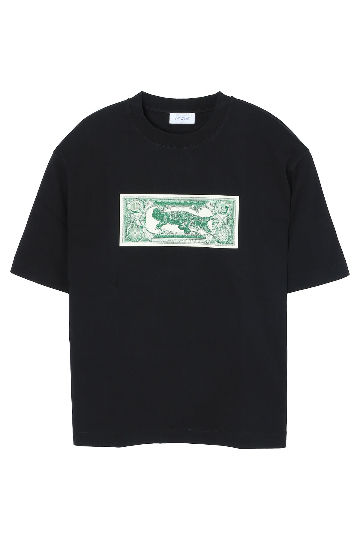 OFF WHITE Black BANKNOTE ARROW Short Sleeve T-Shirt OMAA120S25JER00C1058