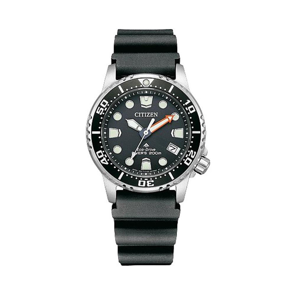 CITIZEN Promaster Eco-Drive Diver Watch Men Black Urethane Band Watch EO2020 08E