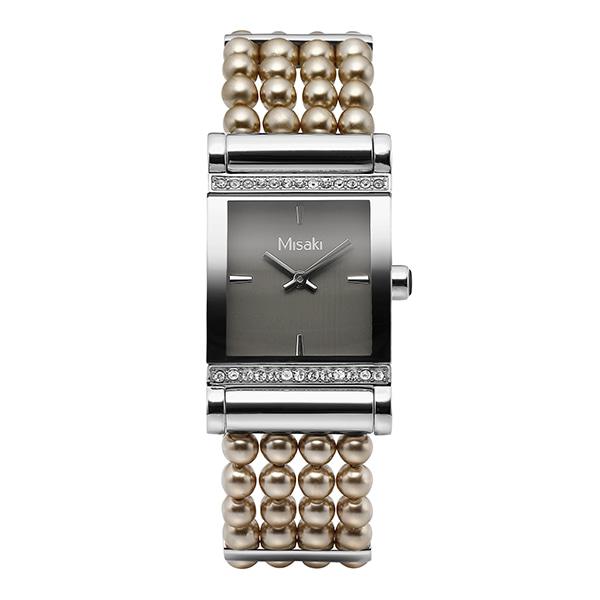 MISAKI Women’s Pearl Metal Watch QCRWPARISIENNEBR