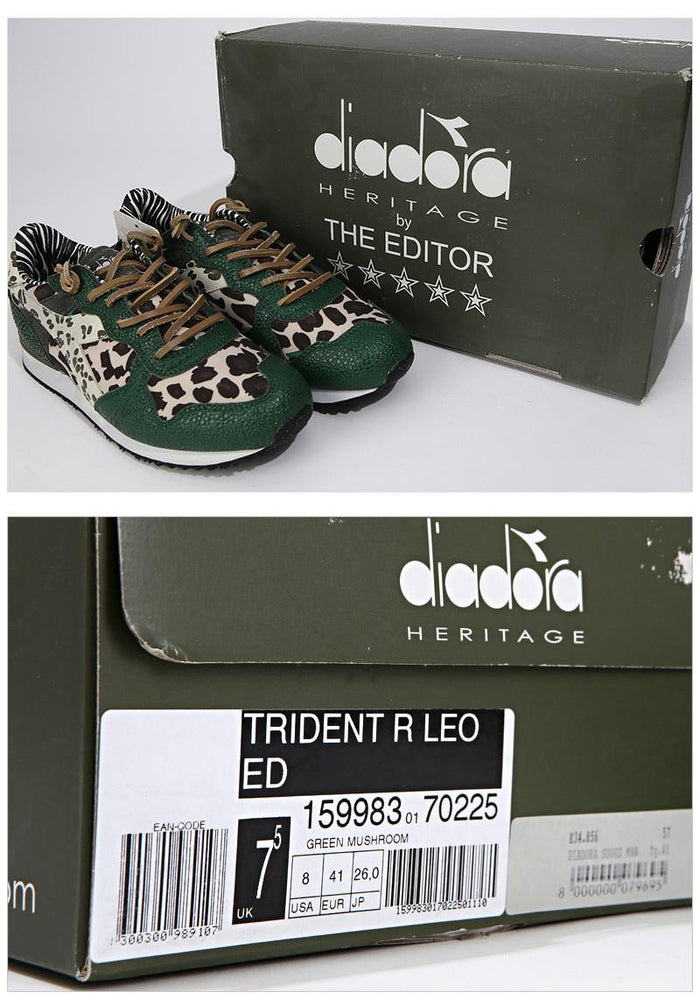 Diadora Editor Collaboration Trident Leopard Low Top Sneakers 159983 01 70225