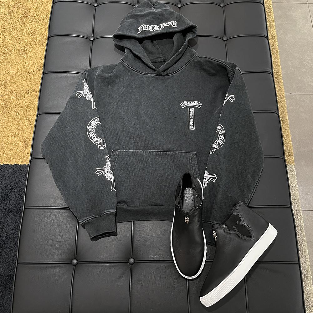 Chrome Hearts Black T Logo F*** You Hoodie Unisex