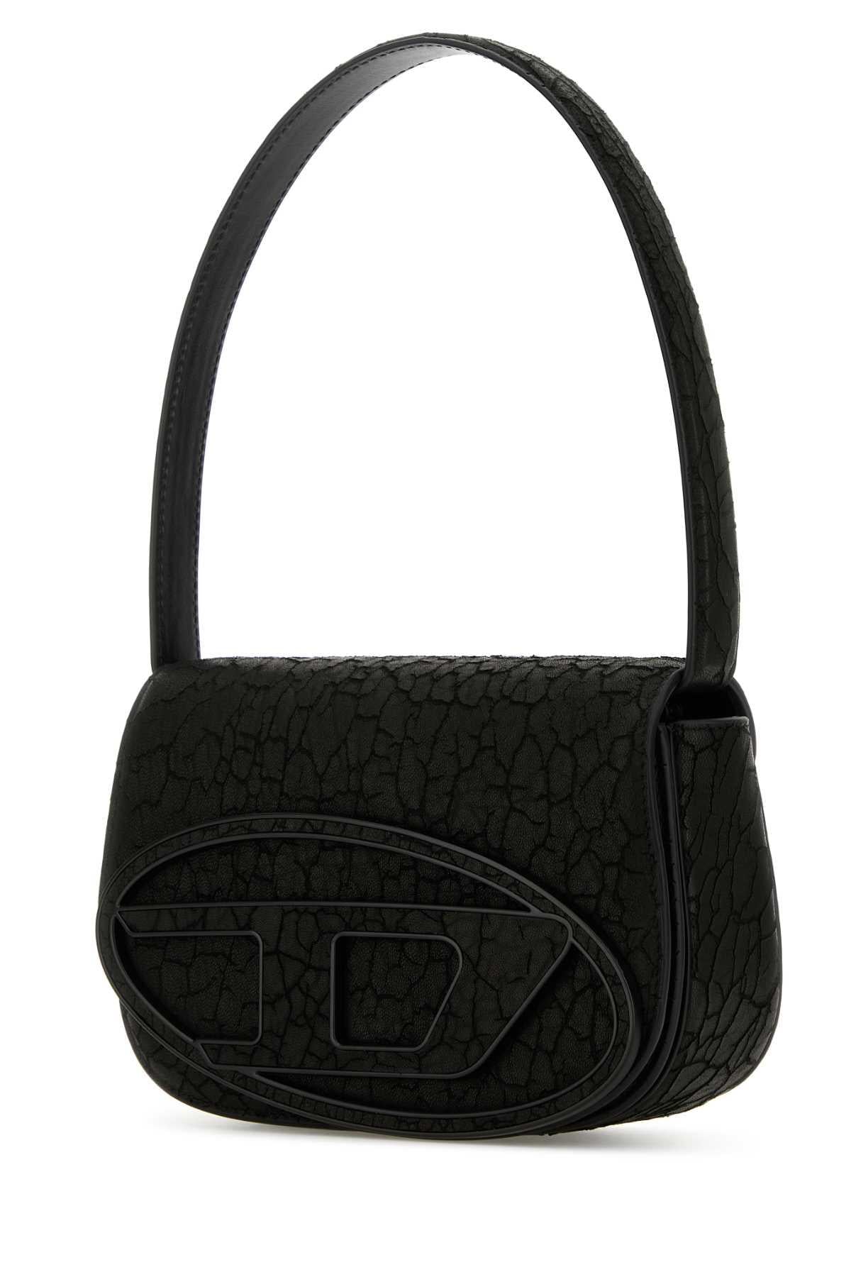 DIESEL Black Leather Shoulder Bag