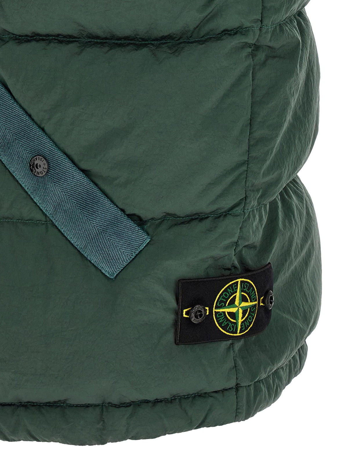 STONE ISLAND Black Nylon Down Puffer Vest for Men