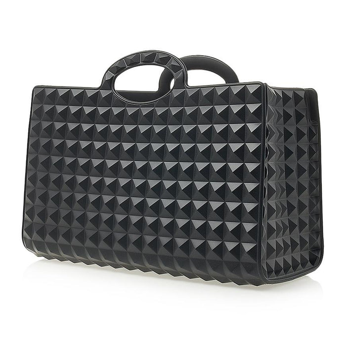 VALENTINO Garavani Rockstud Leather Tote Bag Black