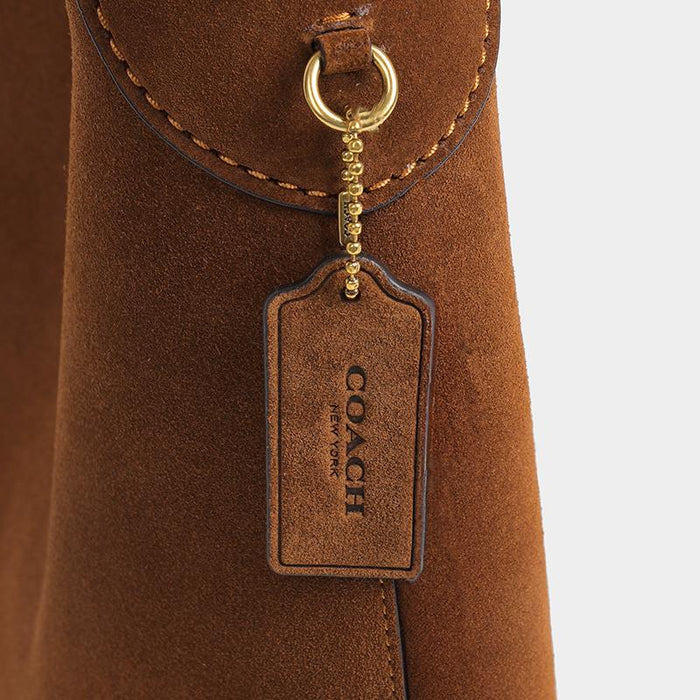 Coach Brooklyn 28 Suede Shoulder Bag Brown CW637 B4WBR
