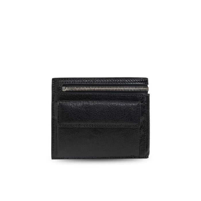 BALENCIAGA Super Busy Leather Bifold Wallet Black Men’s