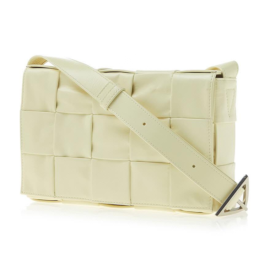 Bottega Veneta Cassette Leather Shoulder Bag Yellow Women’s