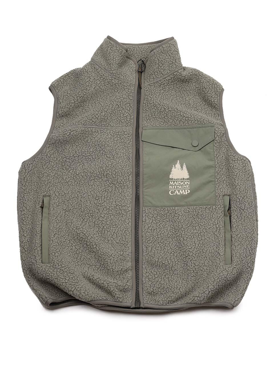 Maison Kitsune Casual Fleece Sleeveless Vest PM02137 WM2031 P131