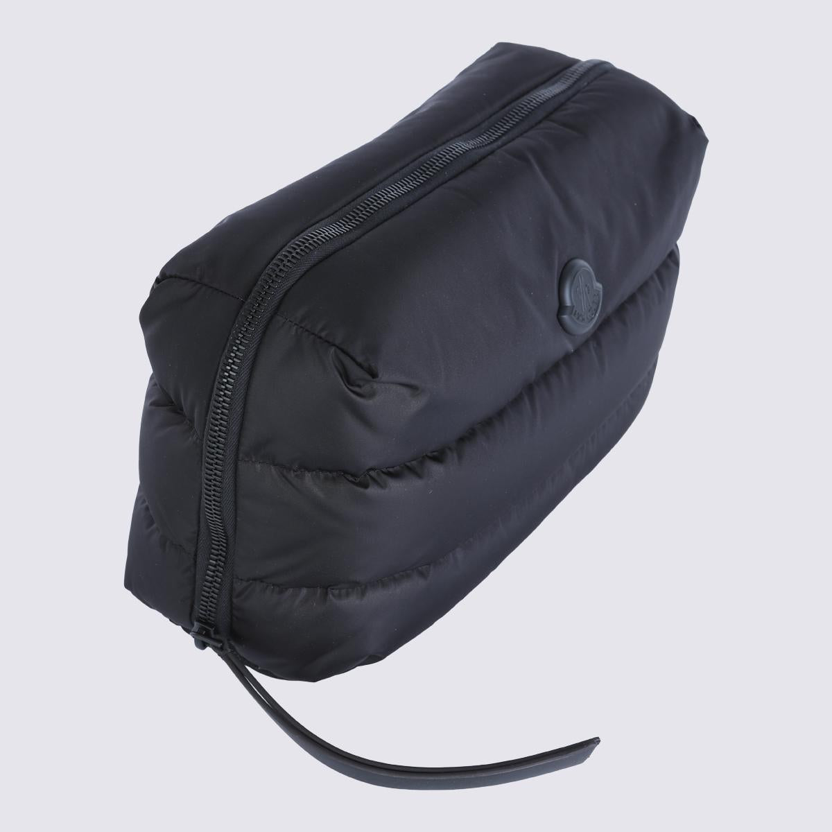 Moncler Black Leather Clutch Bag for Men