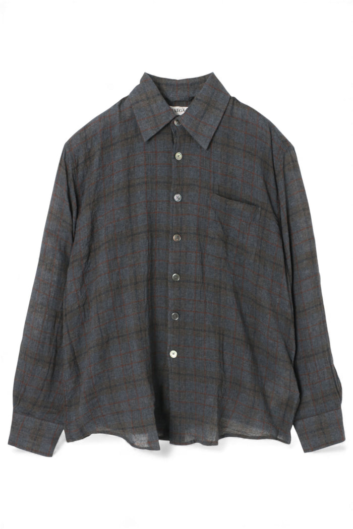 OUR LEGACY BAZAAR Check Breeze Weave Above Long Sleeve Shirt