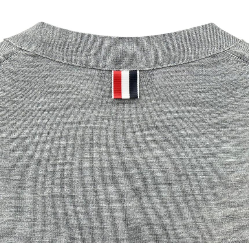 THOM BROWNE 4-Bar Armband Women’s Wool Cardigan Gray