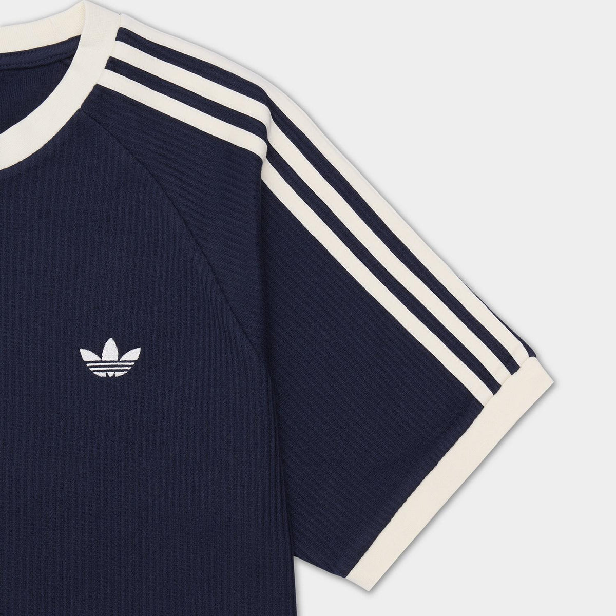 Adidas Waffle 3-Stripes Short Sleeve T-Shirt Navy Unisex KW7443