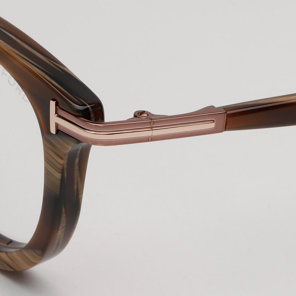 TOM FORD Brown Round Blue Light Blocking Asian Fit Eyeglasses Frame TF6009DB 062