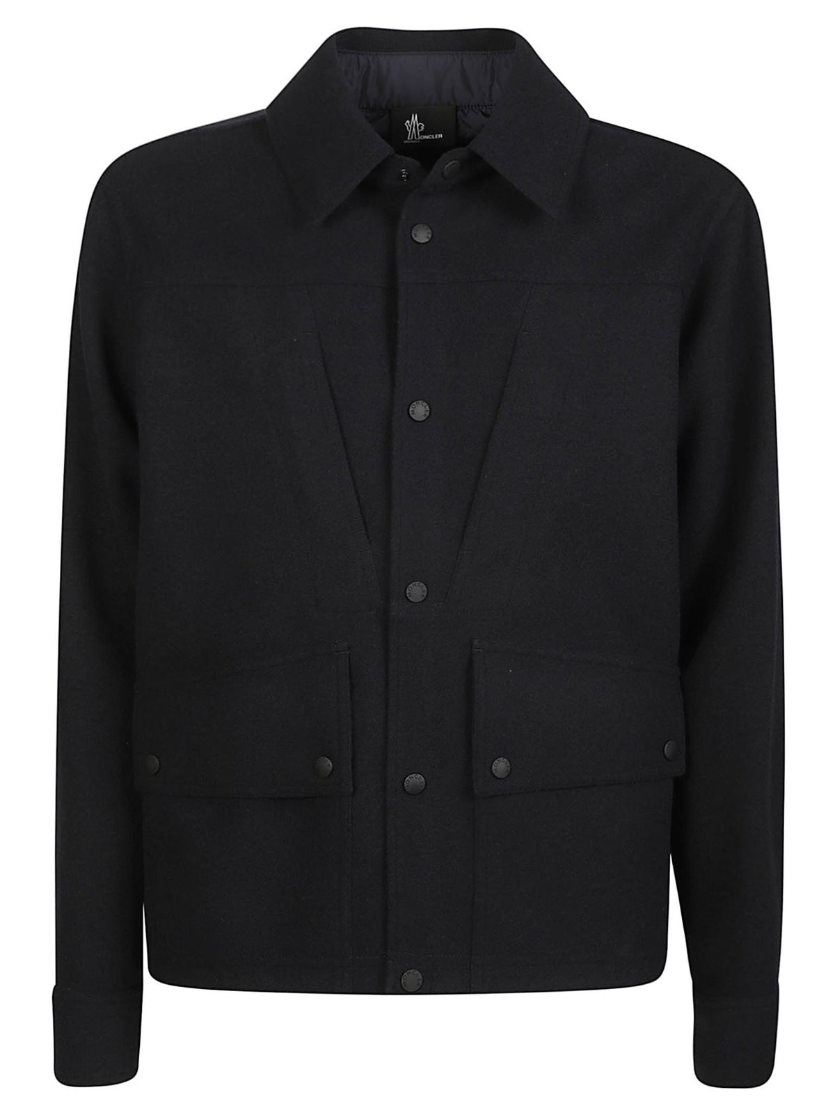 Moncler Nylon Casual Jacket Black Men’s Long Sleeve Shirt