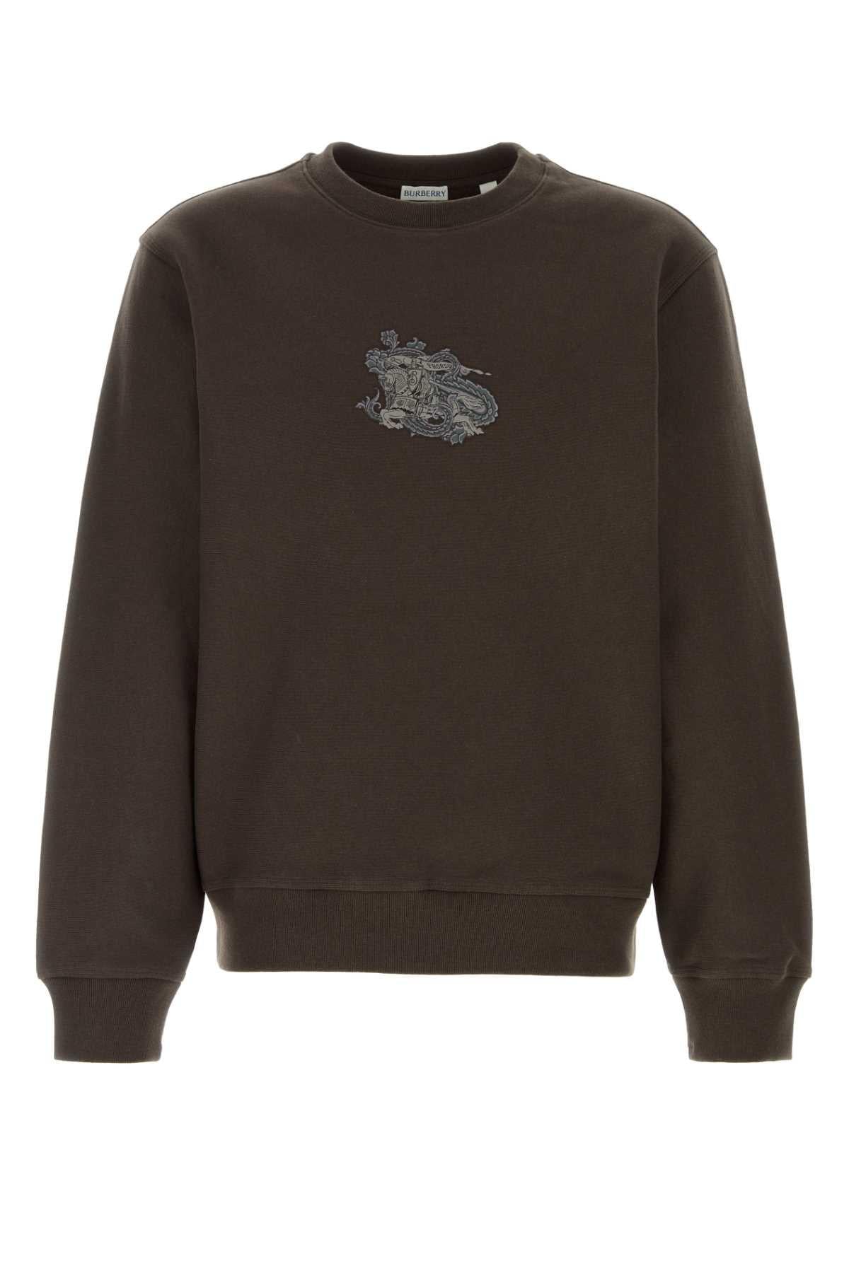 BURBERRY Gray Cotton Logo Sweatshirt
