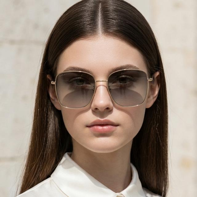 GUCCI Brown Asian Fit Sunglasses
