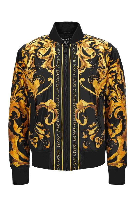 Versace Black Down Puffer Jacket 79GASD07 CQ20D G89 BLACK GOLD DOM