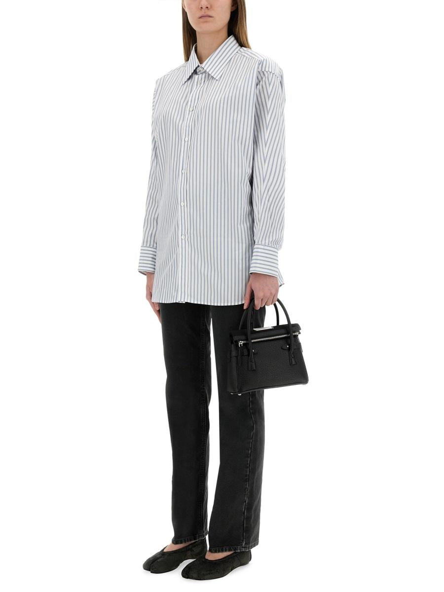 Maison Margiela Cotton Long Sleeve Button-Down Shirt White Women