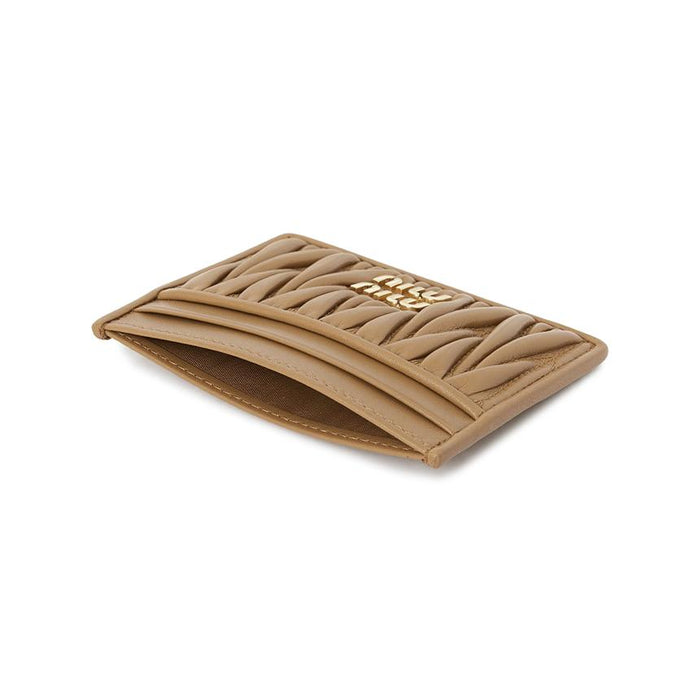 Miu Miu Matelassé Leather Card Holder for Women