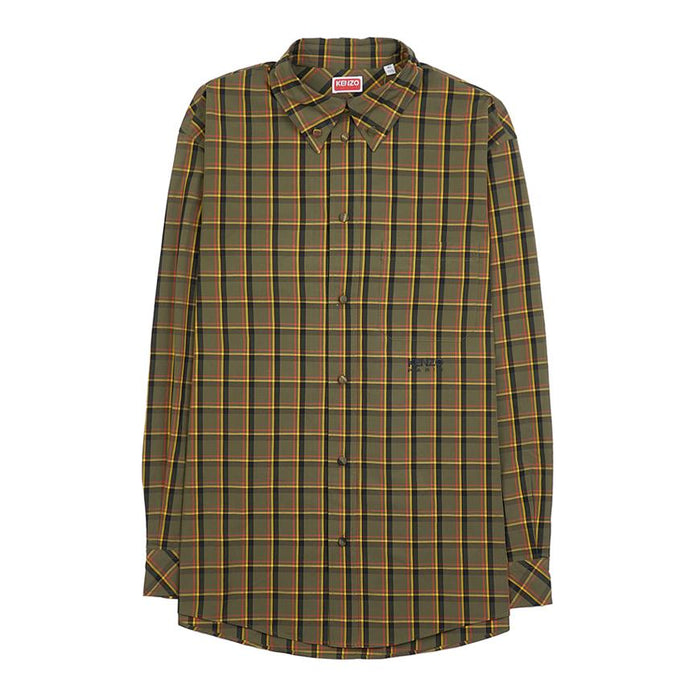 KENZO Men’s Check Cotton Long-Sleeve Shirt