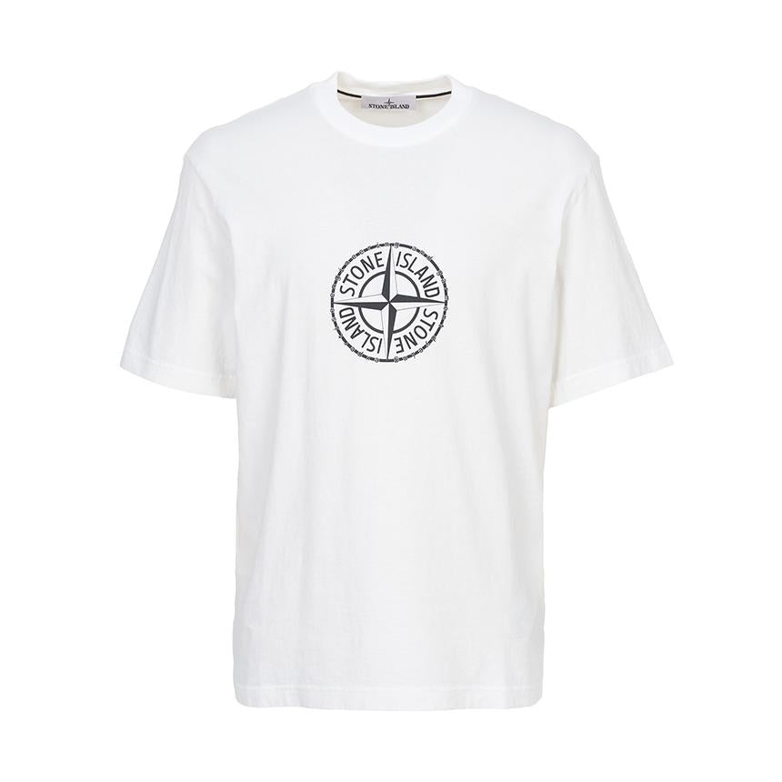 STONE ISLAND Men’s Short Sleeve T-Shirt Black Cotton
