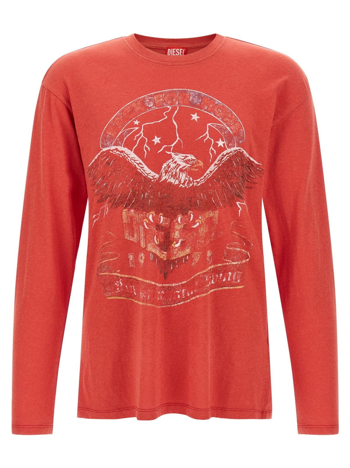 DIESEL Black Long Sleeve Graphic Sweatshirt for Men