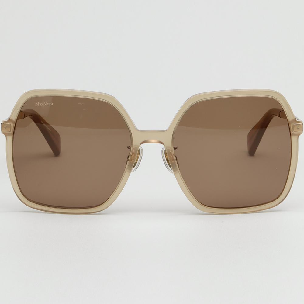 Max Mara Brown Oversized Acetate Asian Fit Sunglasses MM0059D 72E