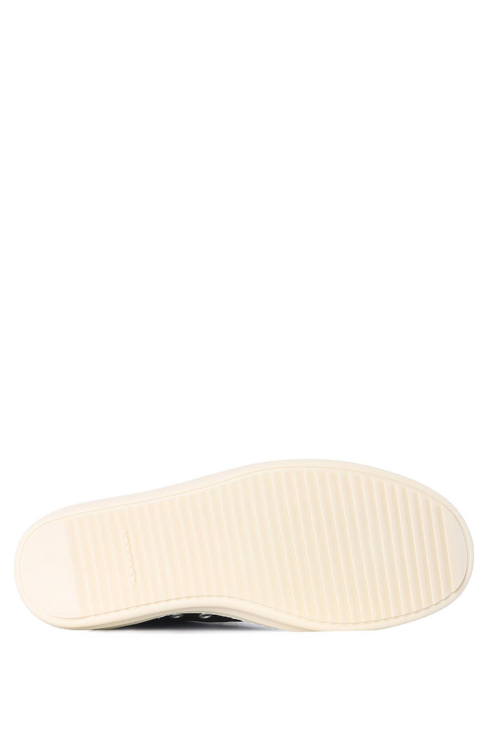 Rick Owens DRKSHDW Eyelet Black Milk High-Top Sneakers