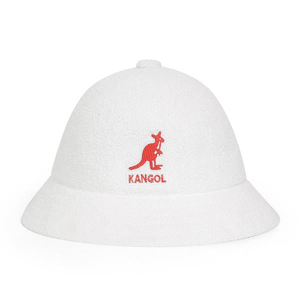 KANGOL Unisex Bermuda Casual Big Logo Bucket Hat K3407 WHITE