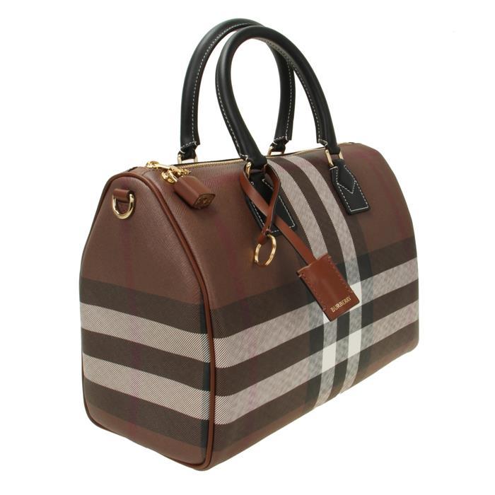 BURBERRY Medium Check Bowling Bag Tote