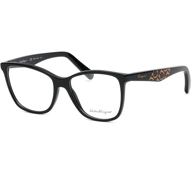Ferragamo Cat-Eye Acetate Eyeglass Frames with Logo Trim SF2903 001