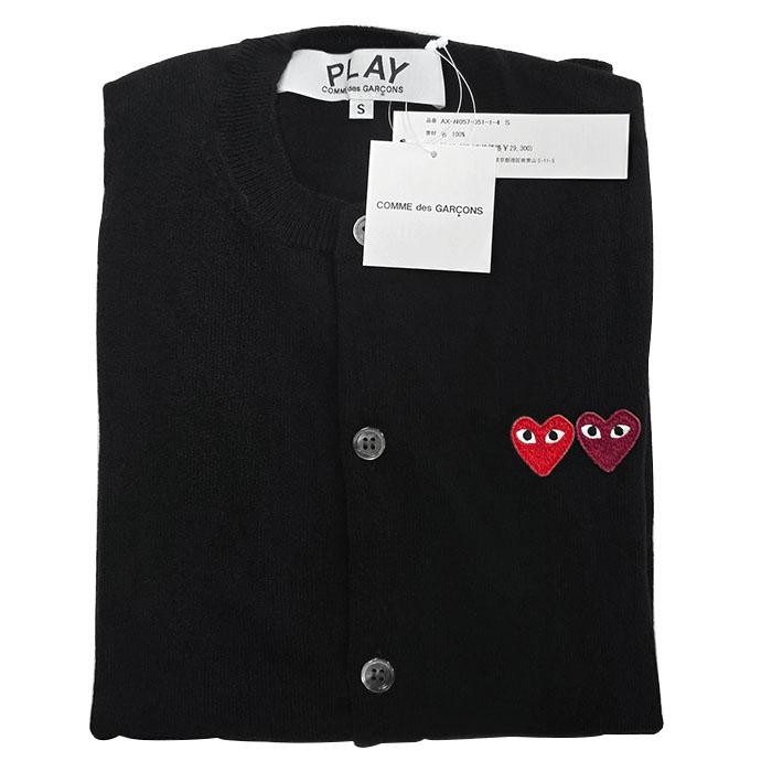 Comme des Garcons Black Double Heart Cardigan Women’s Knit