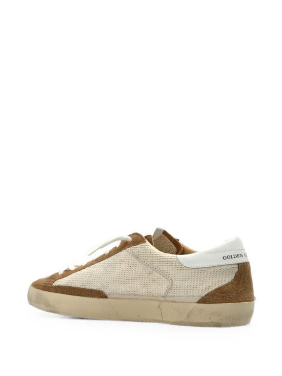 GOLDEN GOOSE Cream White Brown Leather Sneakers Men